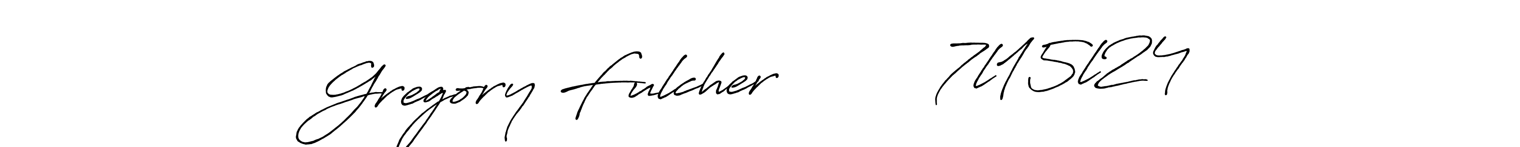 Antro_Vectra_Bolder is a professional signature style that is perfect for those who want to add a touch of class to their signature. It is also a great choice for those who want to make their signature more unique. Get Gregory Fulcher         7l15l24 name to fancy signature for free. Gregory Fulcher         7l15l24 signature style 7 images and pictures png