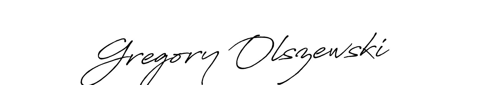 Make a beautiful signature design for name Gregory Olszewski. With this signature (Antro_Vectra_Bolder) style, you can create a handwritten signature for free. Gregory Olszewski signature style 7 images and pictures png
