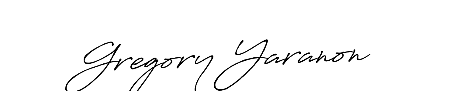 Gregory Yaranon stylish signature style. Best Handwritten Sign (Antro_Vectra_Bolder) for my name. Handwritten Signature Collection Ideas for my name Gregory Yaranon. Gregory Yaranon signature style 7 images and pictures png