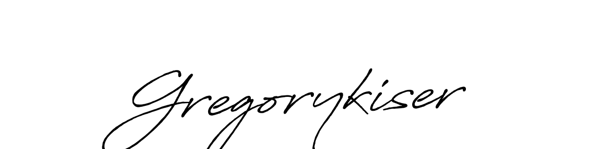 Make a beautiful signature design for name Gregorykiser. With this signature (Antro_Vectra_Bolder) style, you can create a handwritten signature for free. Gregorykiser signature style 7 images and pictures png