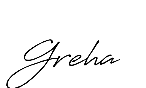 How to make Greha name signature. Use Antro_Vectra_Bolder style for creating short signs online. This is the latest handwritten sign. Greha signature style 7 images and pictures png