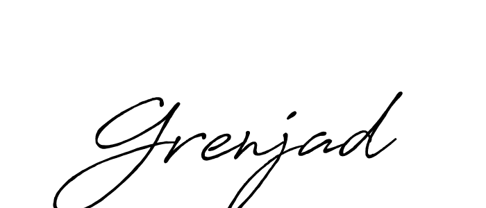 Make a beautiful signature design for name Grenjad. With this signature (Antro_Vectra_Bolder) style, you can create a handwritten signature for free. Grenjad signature style 7 images and pictures png