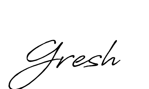 How to make Gresh name signature. Use Antro_Vectra_Bolder style for creating short signs online. This is the latest handwritten sign. Gresh signature style 7 images and pictures png