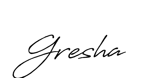 Make a short Gresha signature style. Manage your documents anywhere anytime using Antro_Vectra_Bolder. Create and add eSignatures, submit forms, share and send files easily. Gresha signature style 7 images and pictures png