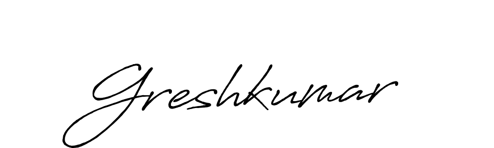 Also You can easily find your signature by using the search form. We will create Greshkumar name handwritten signature images for you free of cost using Antro_Vectra_Bolder sign style. Greshkumar signature style 7 images and pictures png