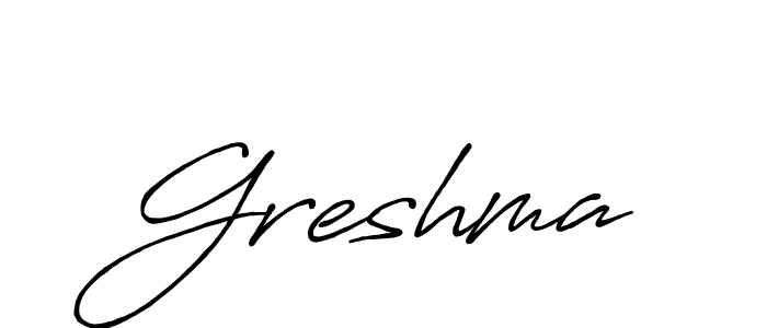 Make a beautiful signature design for name Greshma. Use this online signature maker to create a handwritten signature for free. Greshma signature style 7 images and pictures png