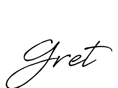 It looks lik you need a new signature style for name Gret. Design unique handwritten (Antro_Vectra_Bolder) signature with our free signature maker in just a few clicks. Gret signature style 7 images and pictures png