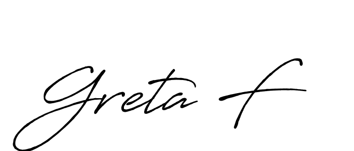 Also we have Greta F name is the best signature style. Create professional handwritten signature collection using Antro_Vectra_Bolder autograph style. Greta F signature style 7 images and pictures png