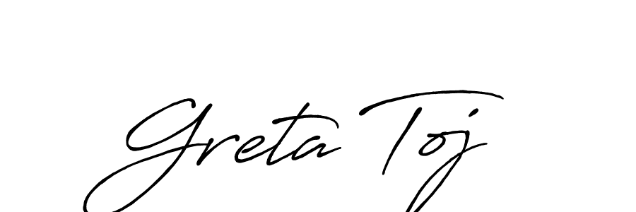 Make a short Greta Toj signature style. Manage your documents anywhere anytime using Antro_Vectra_Bolder. Create and add eSignatures, submit forms, share and send files easily. Greta Toj signature style 7 images and pictures png
