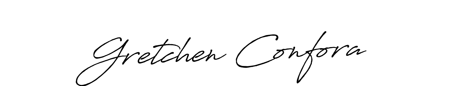 Make a beautiful signature design for name Gretchen Confora. Use this online signature maker to create a handwritten signature for free. Gretchen Confora signature style 7 images and pictures png