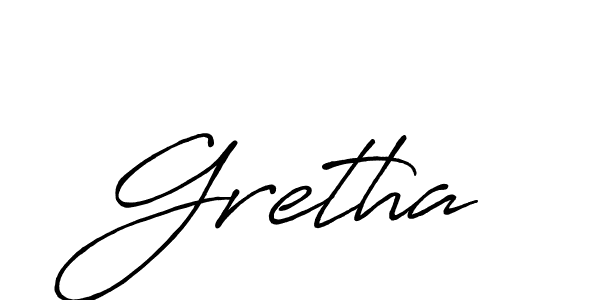 Make a short Gretha signature style. Manage your documents anywhere anytime using Antro_Vectra_Bolder. Create and add eSignatures, submit forms, share and send files easily. Gretha signature style 7 images and pictures png