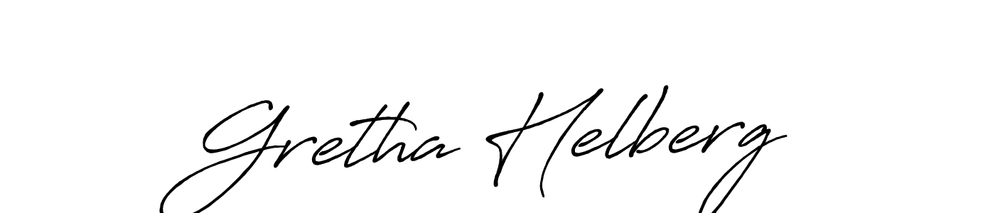 How to make Gretha Helberg name signature. Use Antro_Vectra_Bolder style for creating short signs online. This is the latest handwritten sign. Gretha Helberg signature style 7 images and pictures png