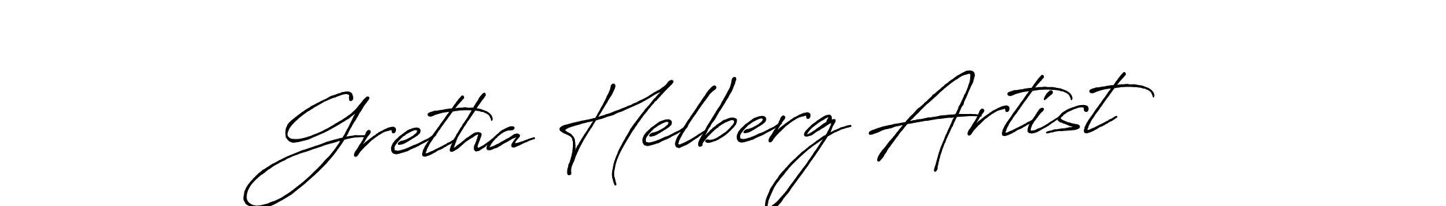 Gretha Helberg Artist stylish signature style. Best Handwritten Sign (Antro_Vectra_Bolder) for my name. Handwritten Signature Collection Ideas for my name Gretha Helberg Artist. Gretha Helberg Artist signature style 7 images and pictures png