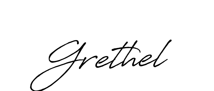 Make a beautiful signature design for name Grethel. With this signature (Antro_Vectra_Bolder) style, you can create a handwritten signature for free. Grethel signature style 7 images and pictures png