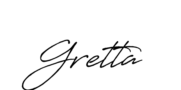 It looks lik you need a new signature style for name Gretta. Design unique handwritten (Antro_Vectra_Bolder) signature with our free signature maker in just a few clicks. Gretta signature style 7 images and pictures png