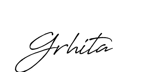 How to make Grhita signature? Antro_Vectra_Bolder is a professional autograph style. Create handwritten signature for Grhita name. Grhita signature style 7 images and pictures png