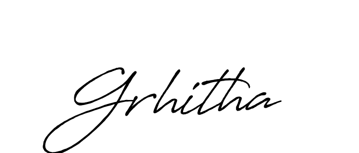 How to make Grhitha name signature. Use Antro_Vectra_Bolder style for creating short signs online. This is the latest handwritten sign. Grhitha signature style 7 images and pictures png