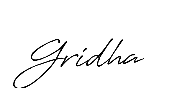 Also we have Gridha name is the best signature style. Create professional handwritten signature collection using Antro_Vectra_Bolder autograph style. Gridha signature style 7 images and pictures png