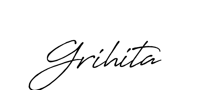 Use a signature maker to create a handwritten signature online. With this signature software, you can design (Antro_Vectra_Bolder) your own signature for name Grihita. Grihita signature style 7 images and pictures png