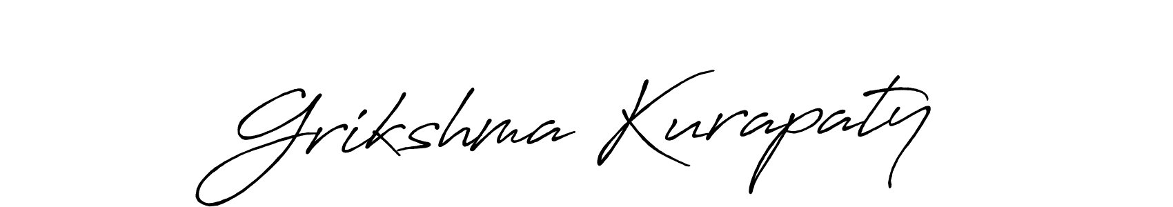 How to Draw Grikshma Kurapaty signature style? Antro_Vectra_Bolder is a latest design signature styles for name Grikshma Kurapaty. Grikshma Kurapaty signature style 7 images and pictures png