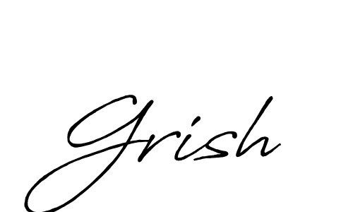 Similarly Antro_Vectra_Bolder is the best handwritten signature design. Signature creator online .You can use it as an online autograph creator for name Grish. Grish signature style 7 images and pictures png