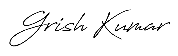 Generate high-definition signature styles for Grish Kumar. The Antro_Vectra_Bolder typeface ensures crisp legibility and sophisticated design. Grish Kumar signature style 7 images and pictures png
