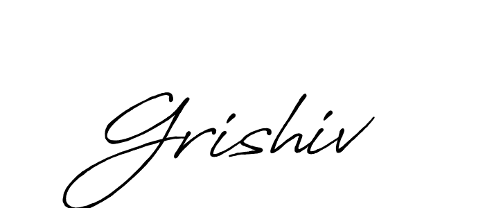 if you are searching for the best signature style for your name Grishiv. so please give up your signature search. here we have designed multiple signature styles  using Antro_Vectra_Bolder. Grishiv signature style 7 images and pictures png