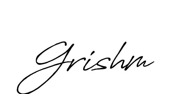 You should practise on your own different ways (Antro_Vectra_Bolder) to write your name (Grishm) in signature. don't let someone else do it for you. Grishm signature style 7 images and pictures png