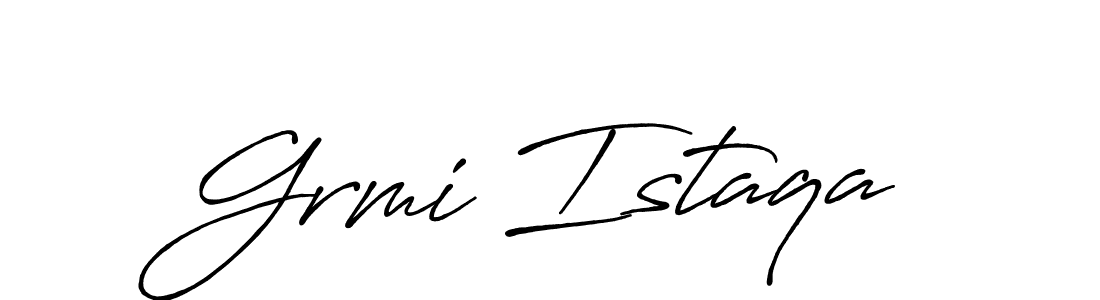 Antro_Vectra_Bolder is a professional signature style that is perfect for those who want to add a touch of class to their signature. It is also a great choice for those who want to make their signature more unique. Get Grmi Istaqa name to fancy signature for free. Grmi Istaqa signature style 7 images and pictures png