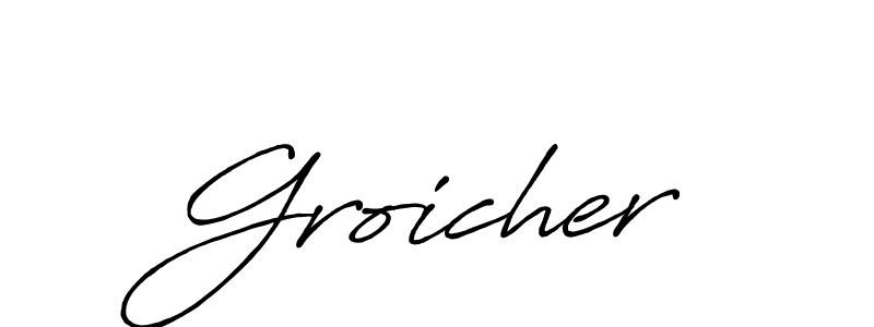 How to make Groicher signature? Antro_Vectra_Bolder is a professional autograph style. Create handwritten signature for Groicher name. Groicher signature style 7 images and pictures png