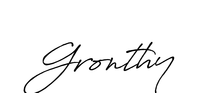 Gronthy stylish signature style. Best Handwritten Sign (Antro_Vectra_Bolder) for my name. Handwritten Signature Collection Ideas for my name Gronthy. Gronthy signature style 7 images and pictures png