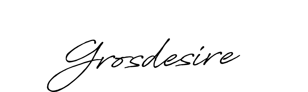 It looks lik you need a new signature style for name Grosdesire. Design unique handwritten (Antro_Vectra_Bolder) signature with our free signature maker in just a few clicks. Grosdesire signature style 7 images and pictures png