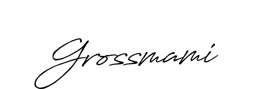 Use a signature maker to create a handwritten signature online. With this signature software, you can design (Antro_Vectra_Bolder) your own signature for name Grossmami. Grossmami signature style 7 images and pictures png