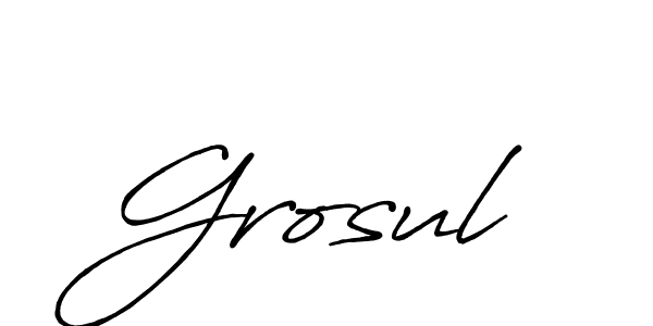 Best and Professional Signature Style for Grosul. Antro_Vectra_Bolder Best Signature Style Collection. Grosul signature style 7 images and pictures png