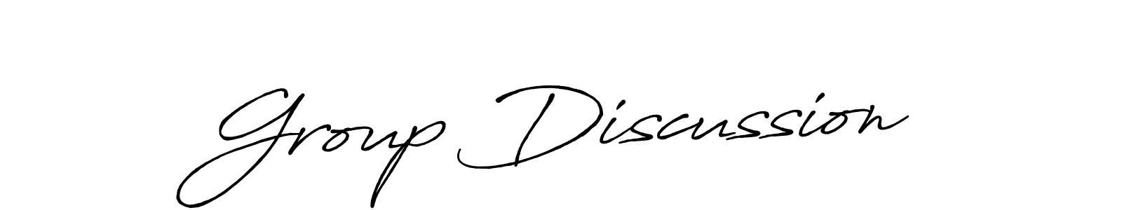 Once you've used our free online signature maker to create your best signature Antro_Vectra_Bolder style, it's time to enjoy all of the benefits that Group Discussion name signing documents. Group Discussion signature style 7 images and pictures png