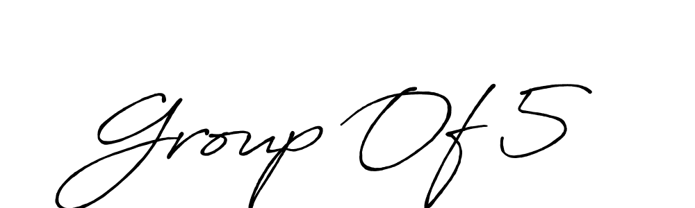 Make a beautiful signature design for name Group Of 5. With this signature (Antro_Vectra_Bolder) style, you can create a handwritten signature for free. Group Of 5 signature style 7 images and pictures png