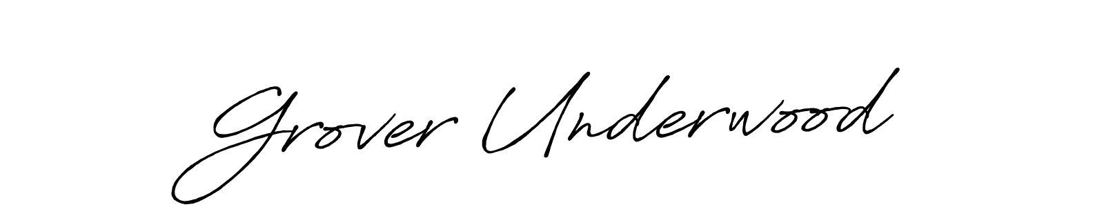 Grover Underwood stylish signature style. Best Handwritten Sign (Antro_Vectra_Bolder) for my name. Handwritten Signature Collection Ideas for my name Grover Underwood. Grover Underwood signature style 7 images and pictures png