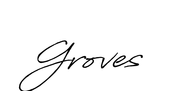 Also we have Groves name is the best signature style. Create professional handwritten signature collection using Antro_Vectra_Bolder autograph style. Groves signature style 7 images and pictures png