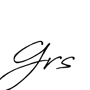 Use a signature maker to create a handwritten signature online. With this signature software, you can design (Antro_Vectra_Bolder) your own signature for name Grs. Grs signature style 7 images and pictures png