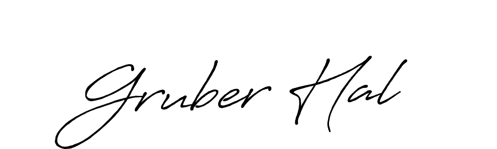 Use a signature maker to create a handwritten signature online. With this signature software, you can design (Antro_Vectra_Bolder) your own signature for name Gruber Hal. Gruber Hal signature style 7 images and pictures png