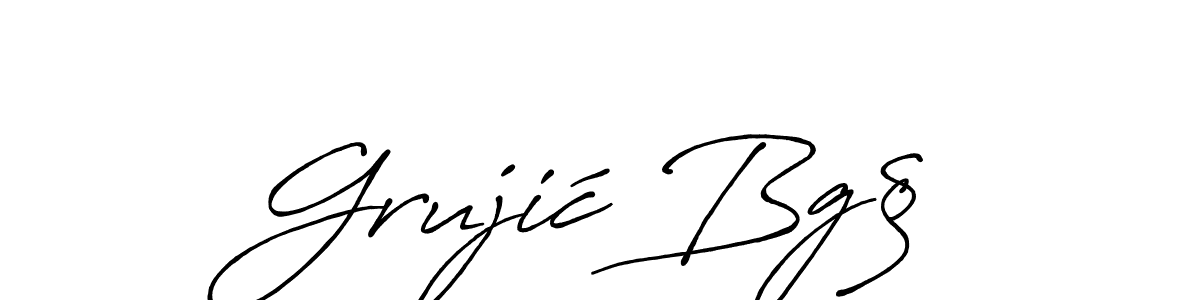 if you are searching for the best signature style for your name Grujić Bg§. so please give up your signature search. here we have designed multiple signature styles  using Antro_Vectra_Bolder. Grujić Bg§ signature style 7 images and pictures png