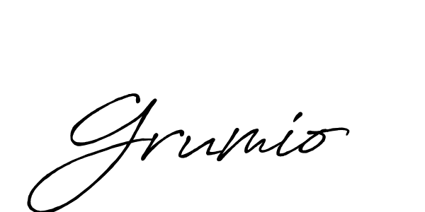 Also we have Grumio name is the best signature style. Create professional handwritten signature collection using Antro_Vectra_Bolder autograph style. Grumio signature style 7 images and pictures png