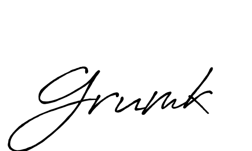 You should practise on your own different ways (Antro_Vectra_Bolder) to write your name (Grumk) in signature. don't let someone else do it for you. Grumk signature style 7 images and pictures png