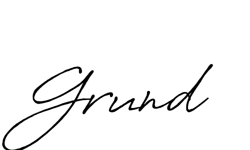 Grund stylish signature style. Best Handwritten Sign (Antro_Vectra_Bolder) for my name. Handwritten Signature Collection Ideas for my name Grund. Grund signature style 7 images and pictures png