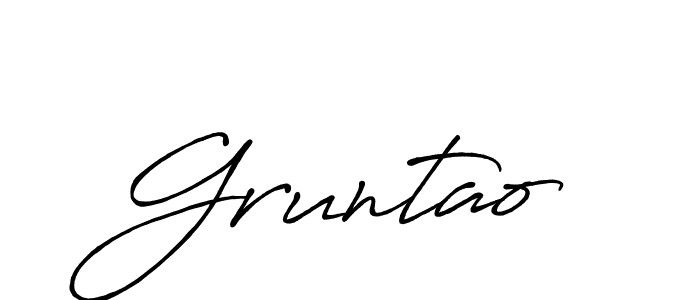 How to make Gruntao signature? Antro_Vectra_Bolder is a professional autograph style. Create handwritten signature for Gruntao name. Gruntao signature style 7 images and pictures png