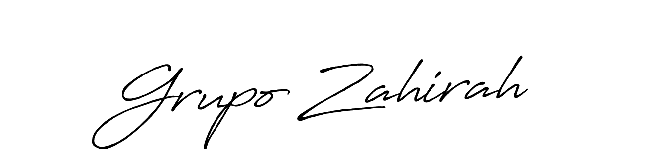 The best way (Antro_Vectra_Bolder) to make a short signature is to pick only two or three words in your name. The name Grupo Zahirah include a total of six letters. For converting this name. Grupo Zahirah signature style 7 images and pictures png