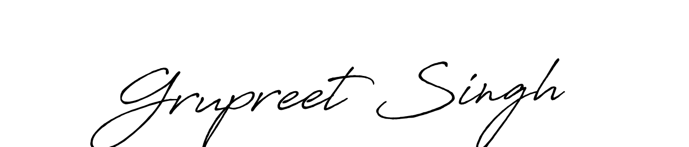 Also we have Grupreet Singh name is the best signature style. Create professional handwritten signature collection using Antro_Vectra_Bolder autograph style. Grupreet Singh signature style 7 images and pictures png