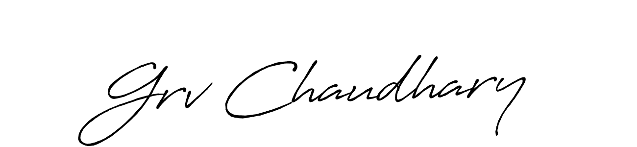This is the best signature style for the Grv Chaudhary name. Also you like these signature font (Antro_Vectra_Bolder). Mix name signature. Grv Chaudhary signature style 7 images and pictures png