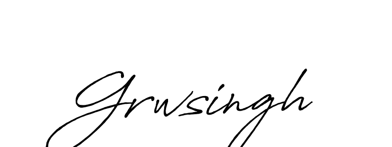 Use a signature maker to create a handwritten signature online. With this signature software, you can design (Antro_Vectra_Bolder) your own signature for name Grwsingh. Grwsingh signature style 7 images and pictures png