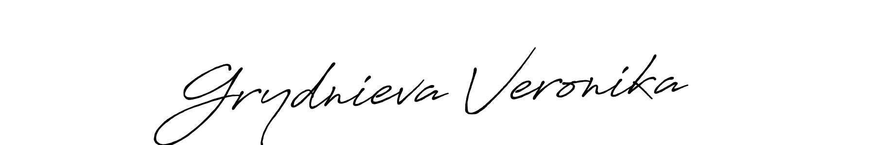 You should practise on your own different ways (Antro_Vectra_Bolder) to write your name (Grydnieva Veronika) in signature. don't let someone else do it for you. Grydnieva Veronika signature style 7 images and pictures png